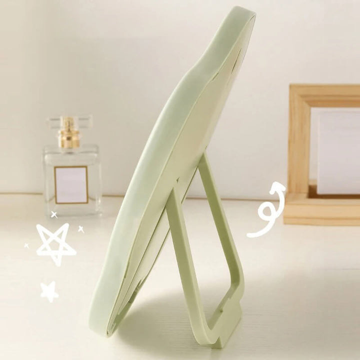 Bølgeformet Makeup Spejl med Stativ i Elegant Design