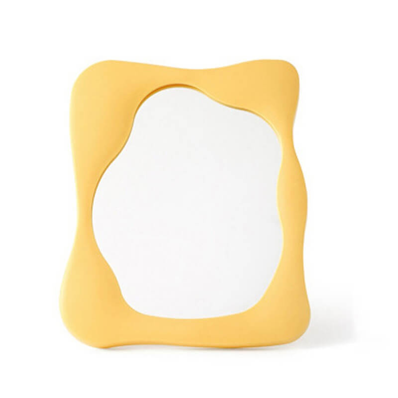 Bølgeformet Makeup Spejl med Stativ i Elegant Design
