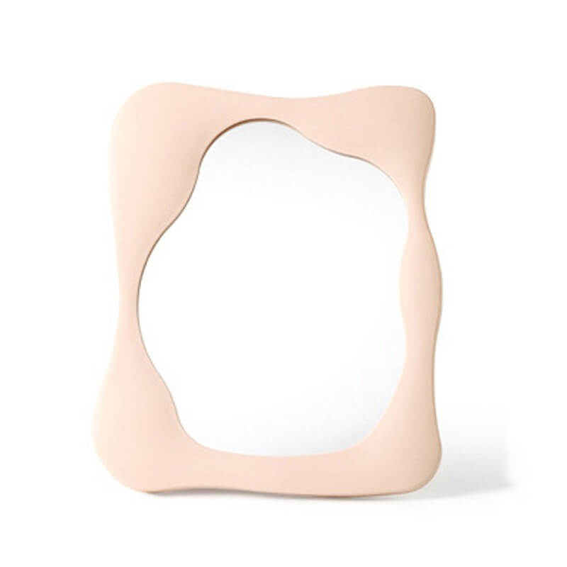 Bølgeformet Makeup Spejl med Stativ i Elegant Design