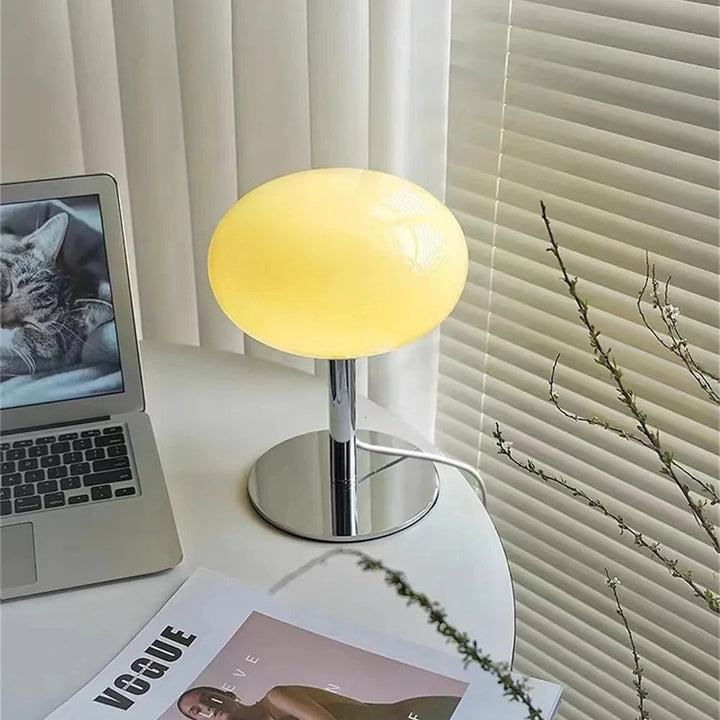 Dæmpbar Rund LED Bordlampe med Justerbar Lysstyrke