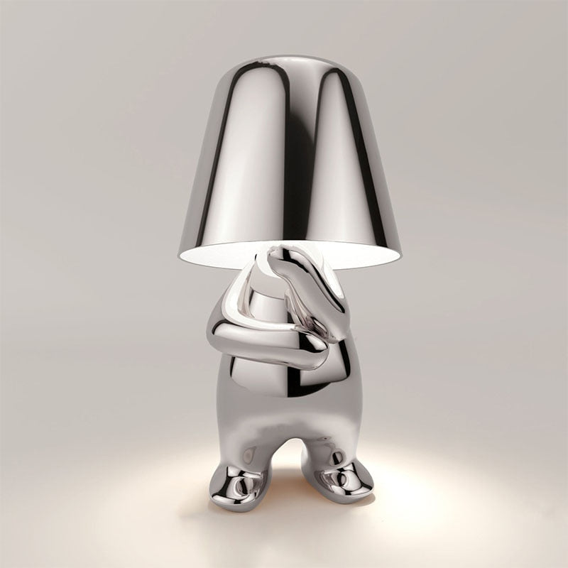 Moderne Genopladelig Bordlampe med Varmt Lys