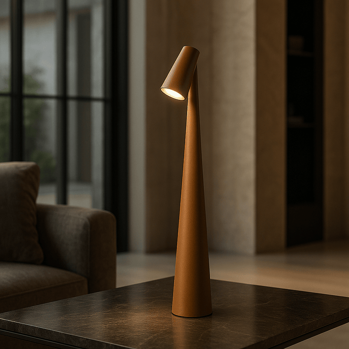 Genopladelig LED Bordlampe med Dæmpbart Lys og Minimalistisk Design