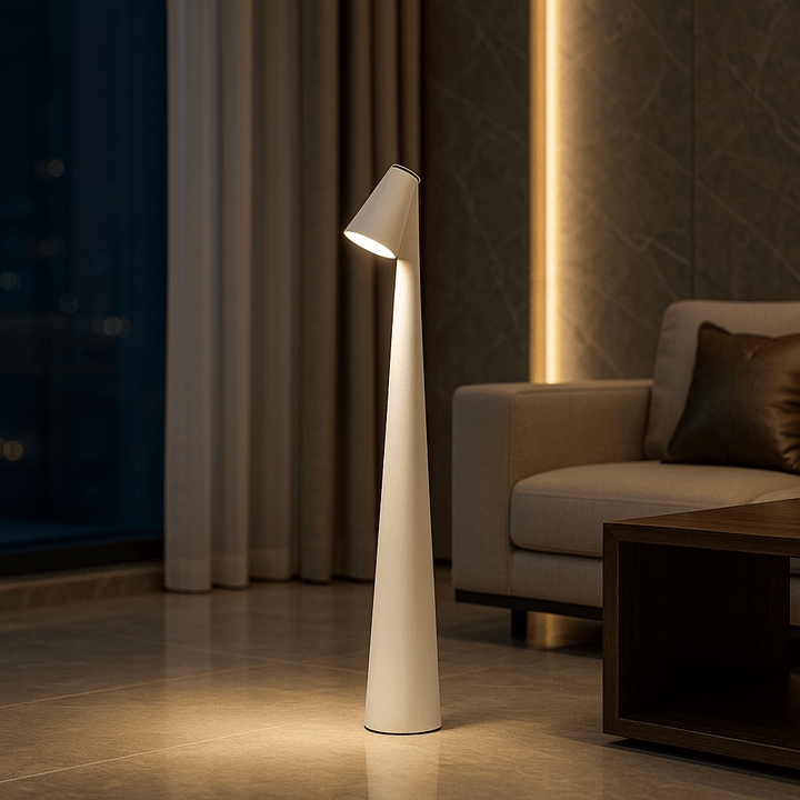 Genopladelig LED Bordlampe med Dæmpbart Lys og Minimalistisk Design