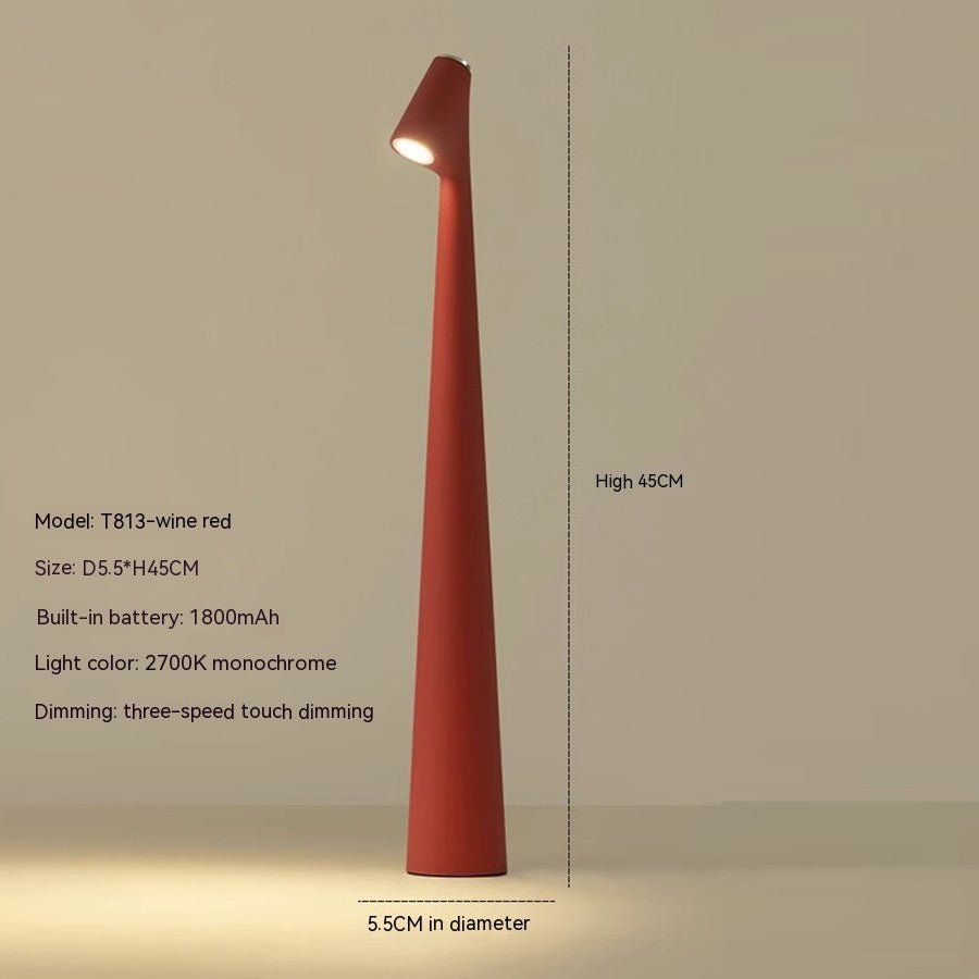 Genopladelig LED Bordlampe med Dæmpbart Lys og Minimalistisk Design