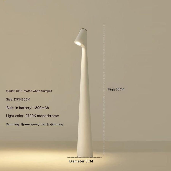 Genopladelig LED Bordlampe med Dæmpbart Lys og Minimalistisk Design