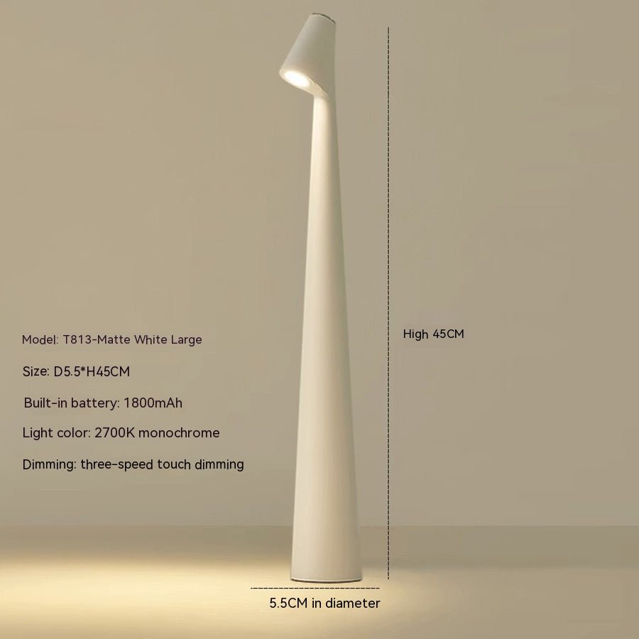 Genopladelig LED Bordlampe med Dæmpbart Lys og Minimalistisk Design