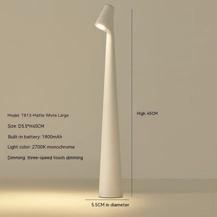 Genopladelig LED Bordlampe med Dæmpbart Lys og Minimalistisk Design