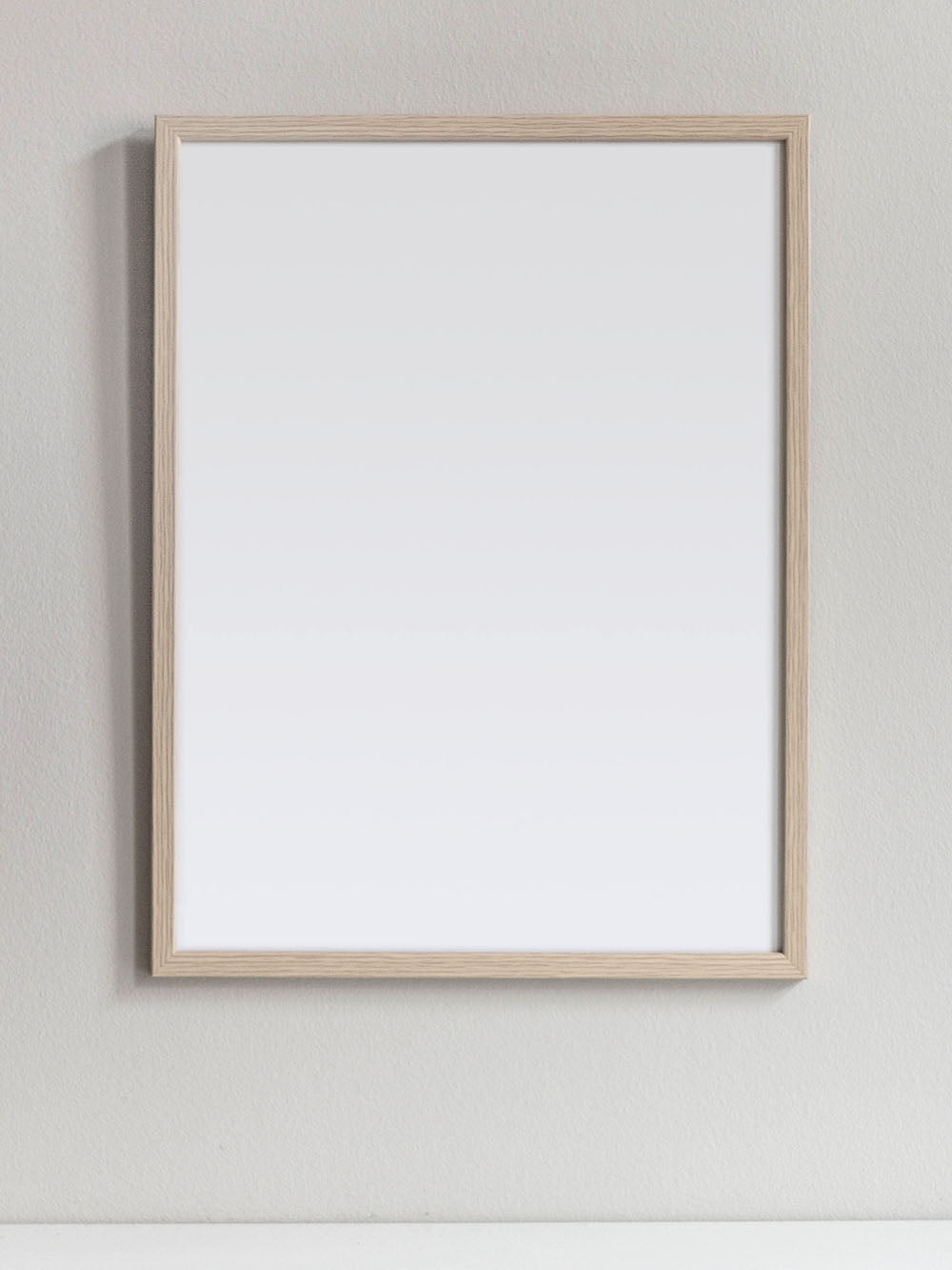 Elegant Egetræ Billederamme med Glasbeskyttelse