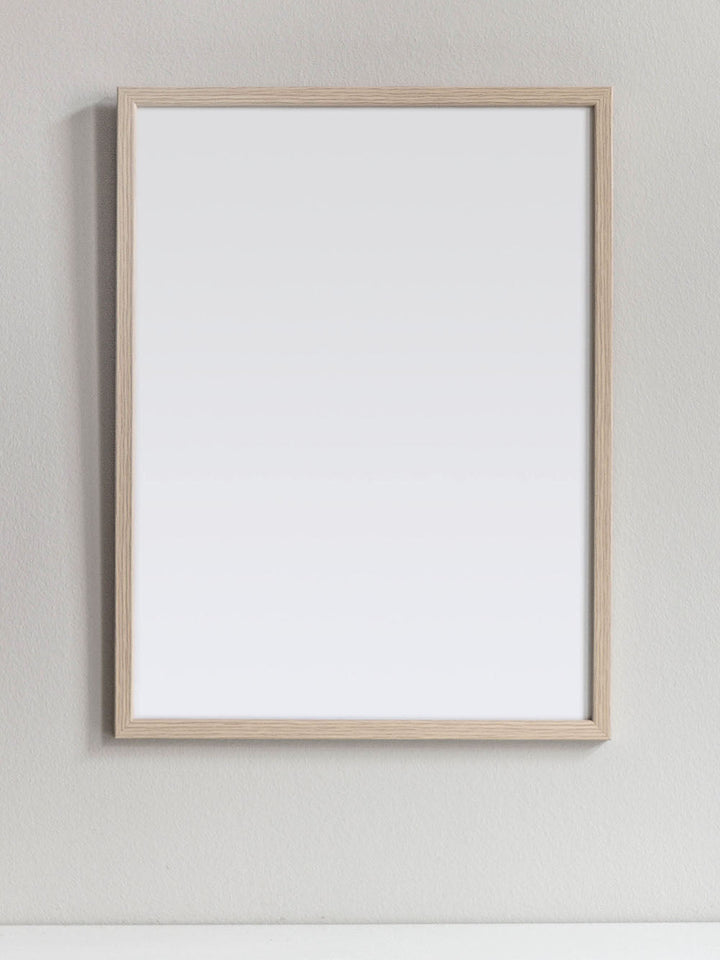 Elegant Egetræ Billederamme med Glasbeskyttelse