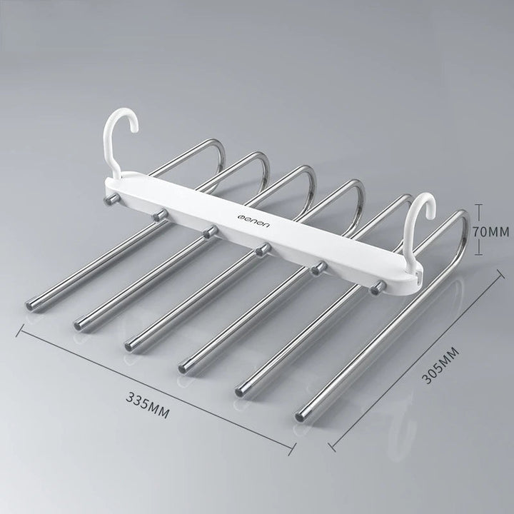 Justerbar 6-i-1 Bukser og Slips Organizer i Sort