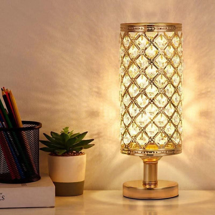 Moderne LED Bordlampe med Touch Control og Frostet Glas