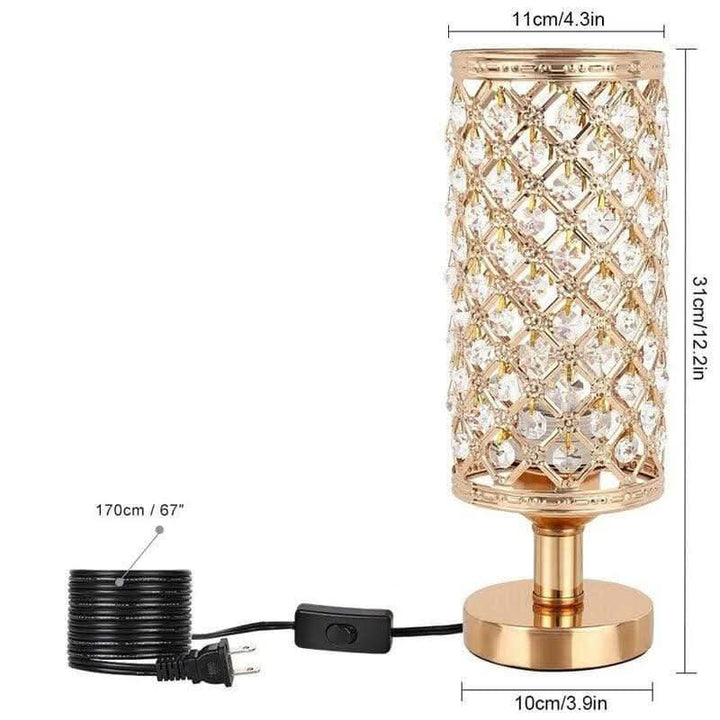 Moderne LED Bordlampe med Touch Control og Frostet Glas
