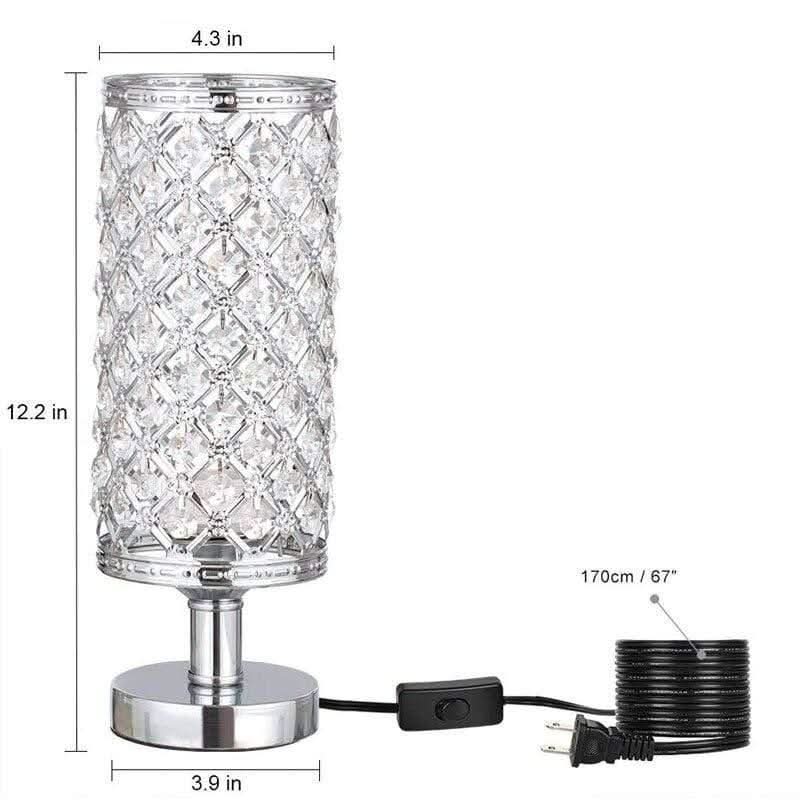 Moderne LED Bordlampe med Touch Control og Frostet Glas