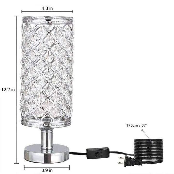 Moderne LED Bordlampe med Touch Control og Frostet Glas