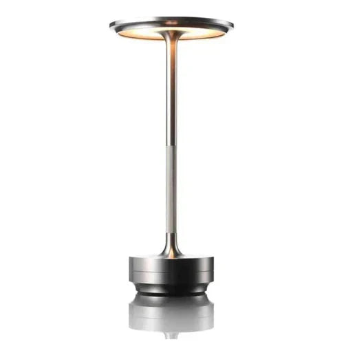 Trådløs Guld Metal LED Bordlampe med Justerbar Lysstyrke