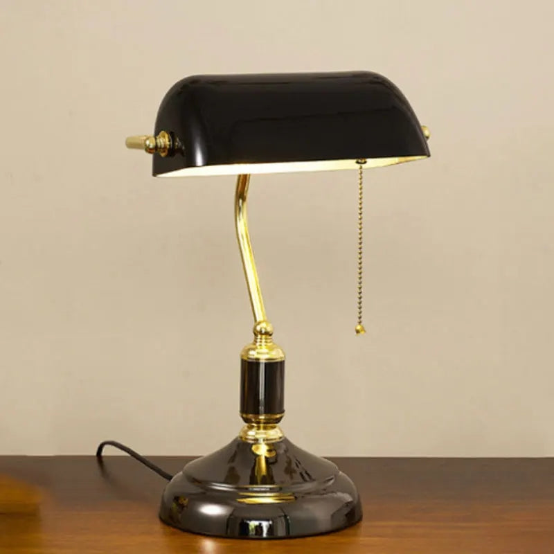 Elegant Glas Bordlampe med Vintage Design og Blød Belysning
