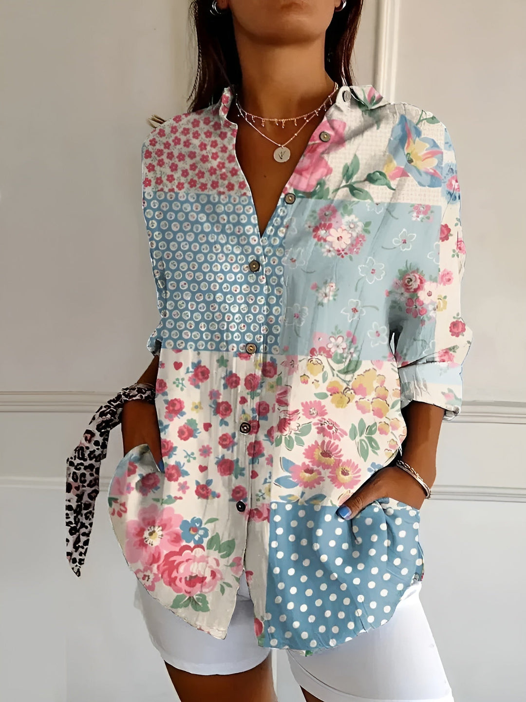 Avril™ | Elegant Bluse med Legendariske Prints