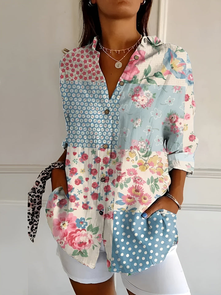 Avril™ | Elegant Bluse med Legendariske Prints