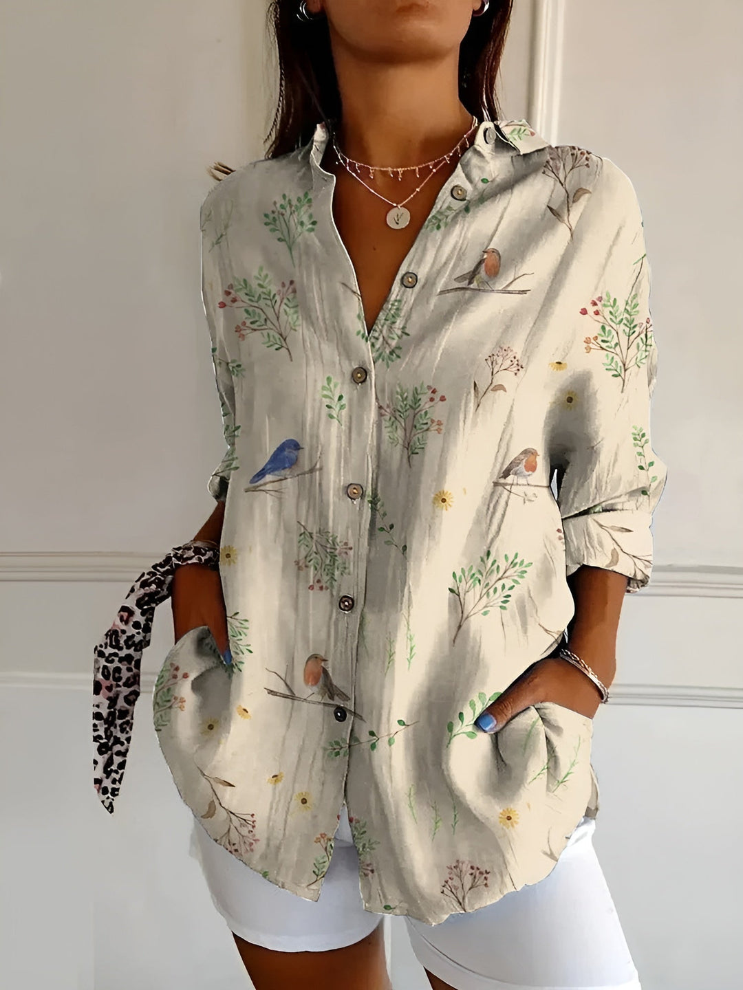 Avril™ | Elegant Bluse med Legendariske Prints