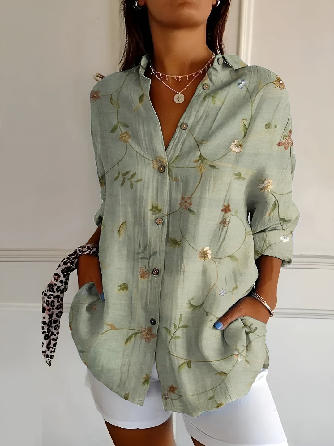 Avril™ | Elegant Bluse med Legendariske Prints