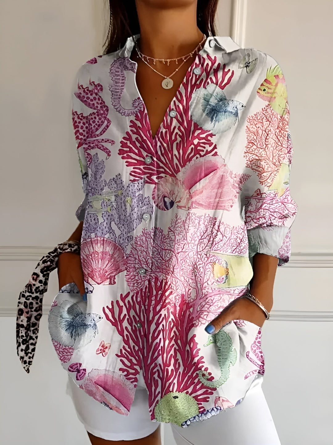 Avril™ | Elegant Bluse med Legendariske Prints