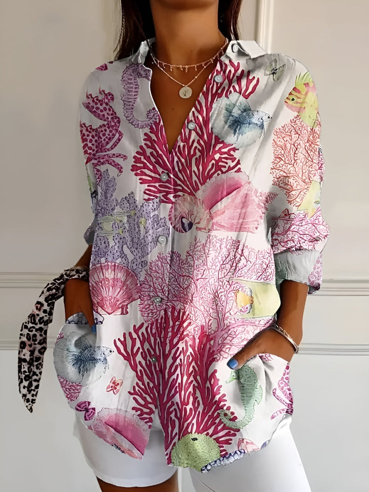 Avril™ | Elegant Bluse med Legendariske Prints