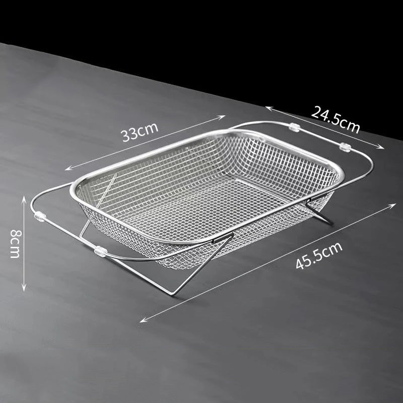 Udvidelig Metalvask Strainer til Frugt og Grøntsager