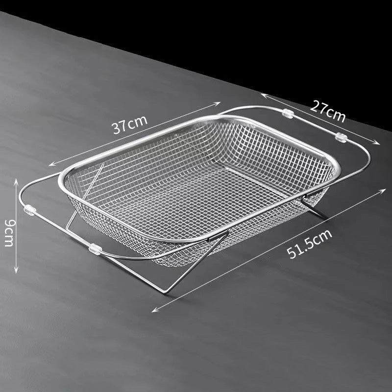 Udvidelig Metalvask Strainer til Frugt og Grøntsager