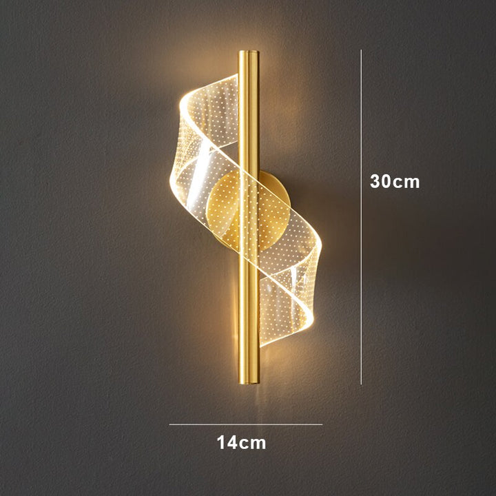 Elegant Glas Væglampe med Justerbar Lysestage