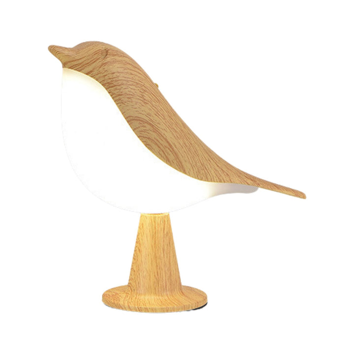 LED Bordlampe med Fugledesign og Stofskærm