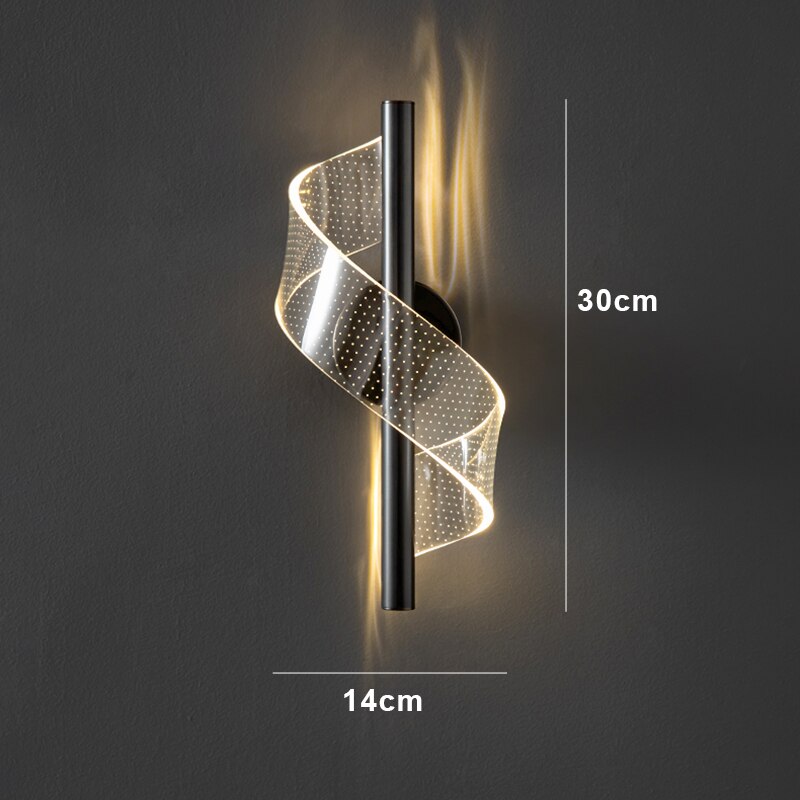 Elegant Glas Væglampe med Justerbar Lysestage