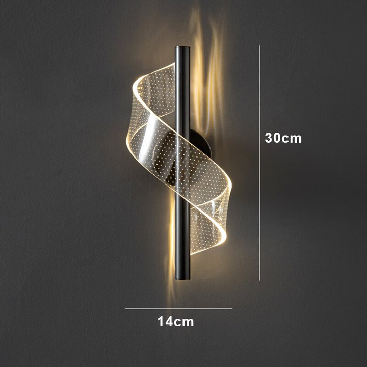Elegant Glas Væglampe med Justerbar Lysestage