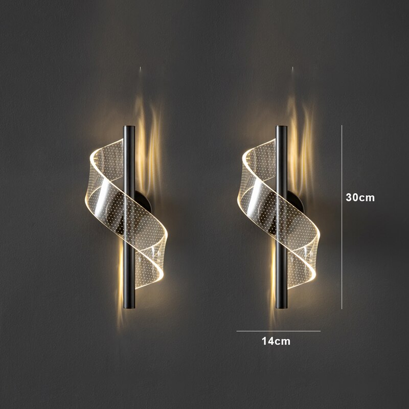 Elegant Glas Væglampe med Justerbar Lysestage