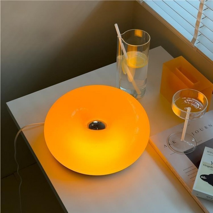 Dæmpbar LED Væg- og Bordlampe i Glas og Metal