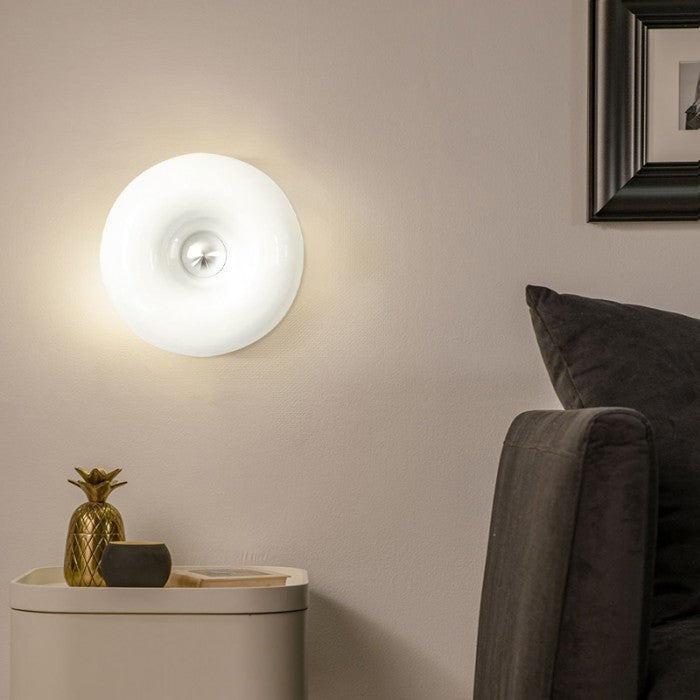 Dæmpbar LED Væg- og Bordlampe i Glas og Metal