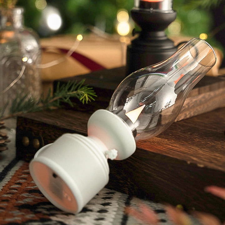 Vintage LED Bordlampe med Flammende Effekt