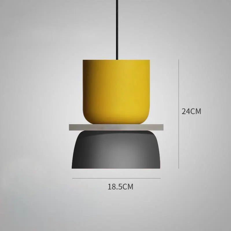 Nordisk Macaron Pendel Lys i Multifarvet Design
