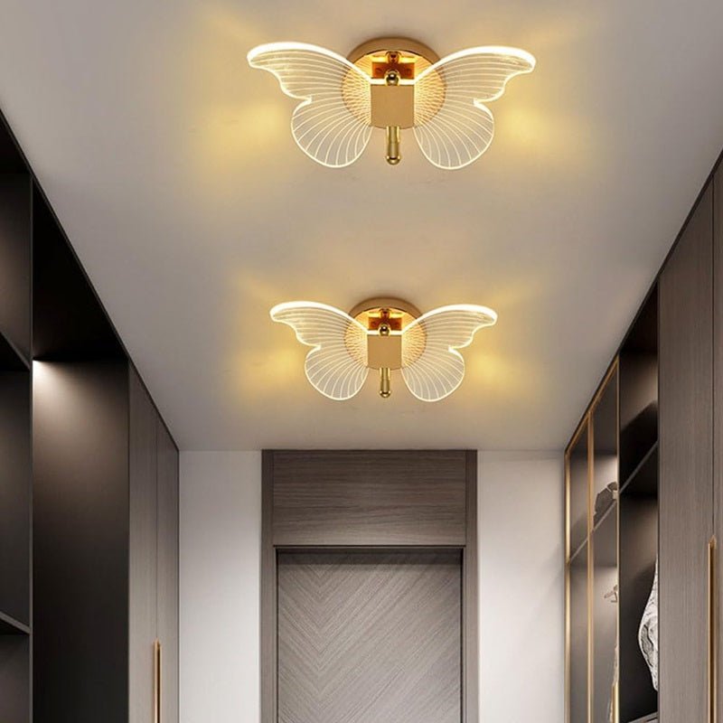 Elegant Butterfly LED Væglampe med Justerbare Lysindstillinger