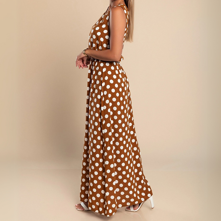 Paula™ | Prikket Maxi Kjole