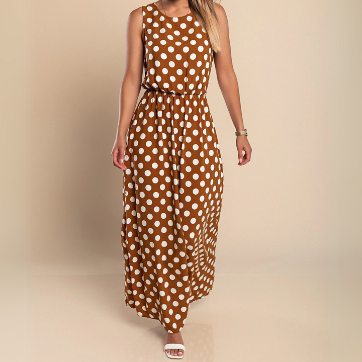 Paula™ | Prikket Maxi Kjole