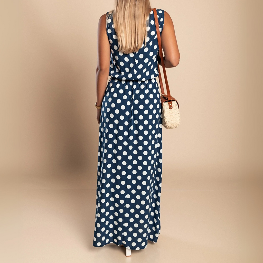 Paula™ | Prikket Maxi Kjole