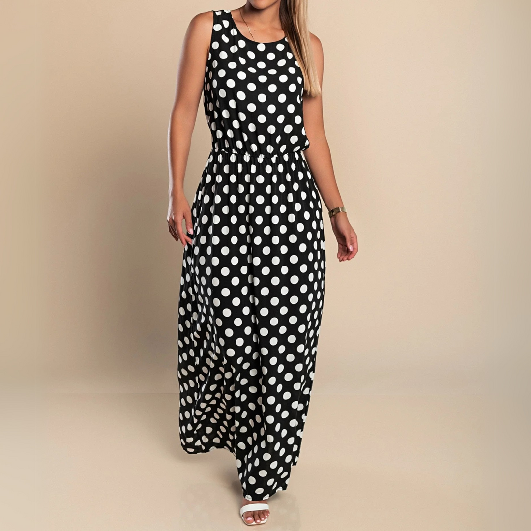 Paula™ | Prikket Maxi Kjole