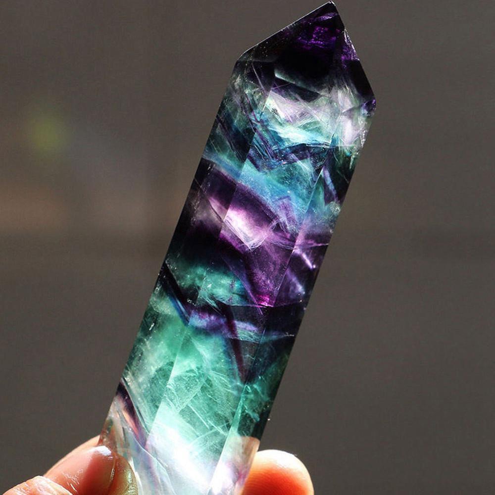 Naturlig Fluorit Krystalstav til Meditation og Chakra Balance