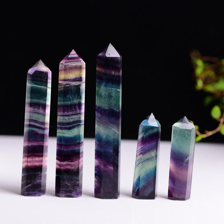 Naturlig Fluorit Krystalstav til Meditation og Chakra Balance