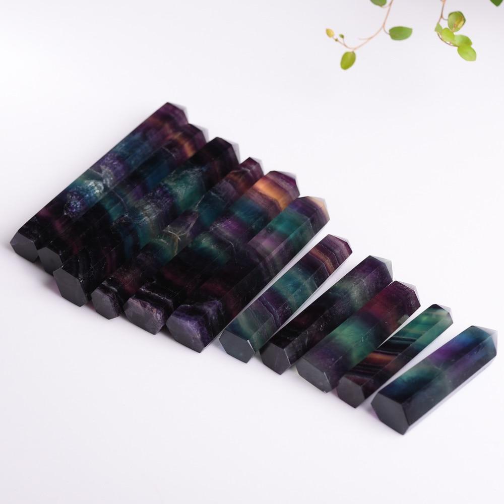 Naturlig Fluorit Krystalstav til Meditation og Chakra Balance