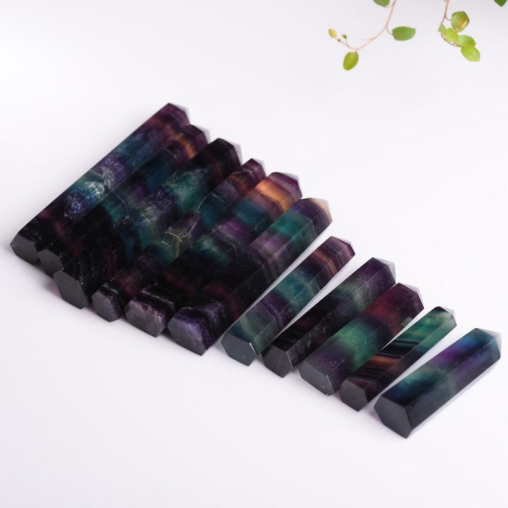 Naturlig Fluorit Krystalstav til Meditation og Chakra Balance