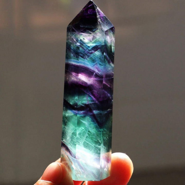 Naturlig Fluorit Krystalstav til Meditation og Chakra Balance