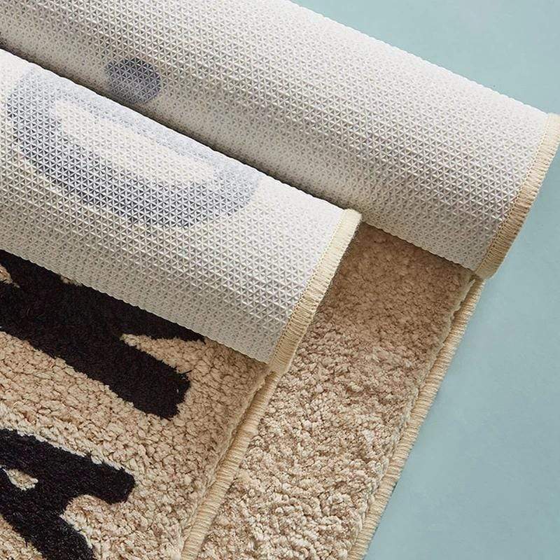 Fluffy Anti-Slip Badeværelsesmåtte i Polyester