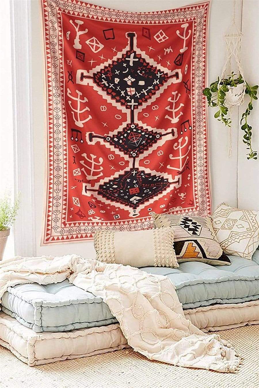Marokkansk Totem Væg Tæppe i 100% Polyester