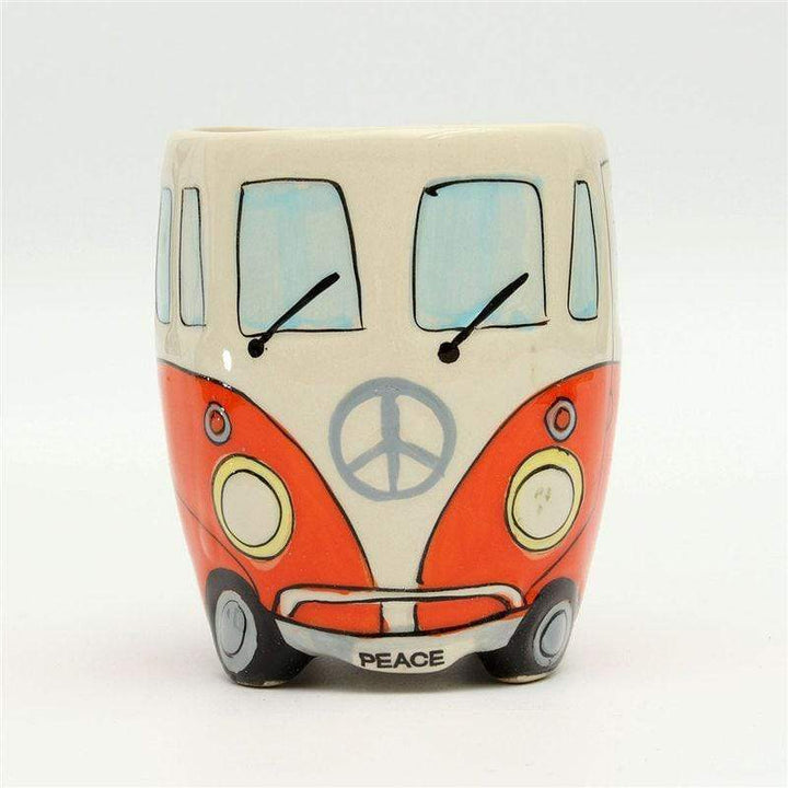 Hippie Bus Kaffekrus i Keramik - 11oz, 4 Farver